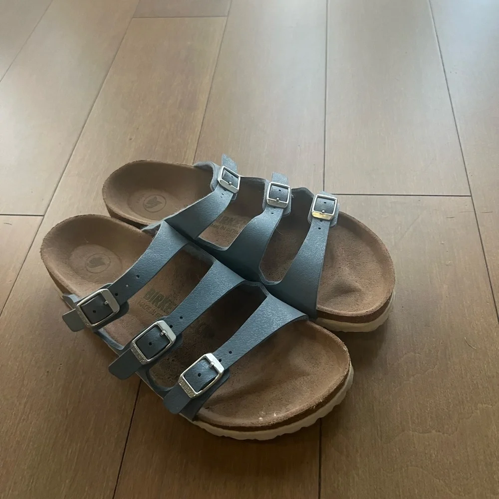 Birkenstock Women's Florida VEGAN Sandals Brushed Dove Blue EU 38 US 7-7.5 - Picture 9 of 10